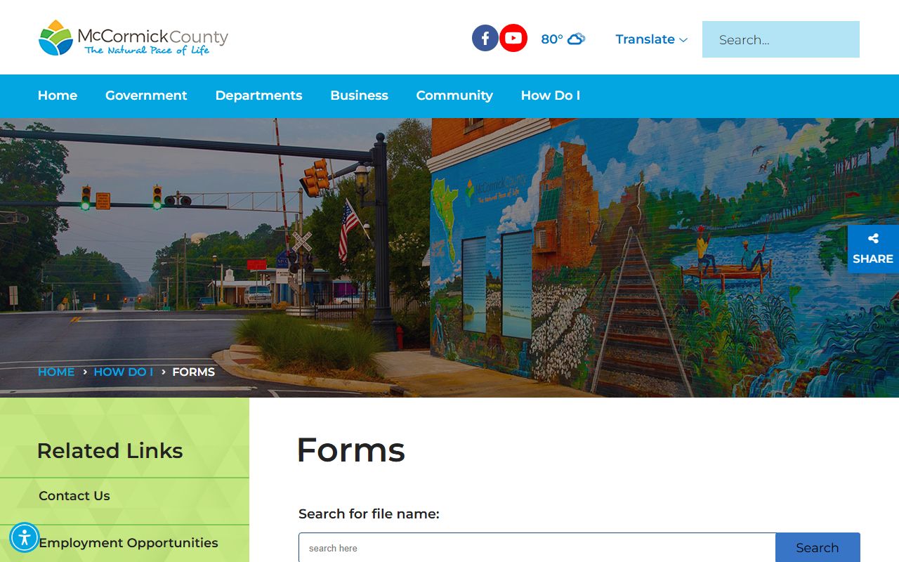 McCormick County Clerk of Court records county forms access