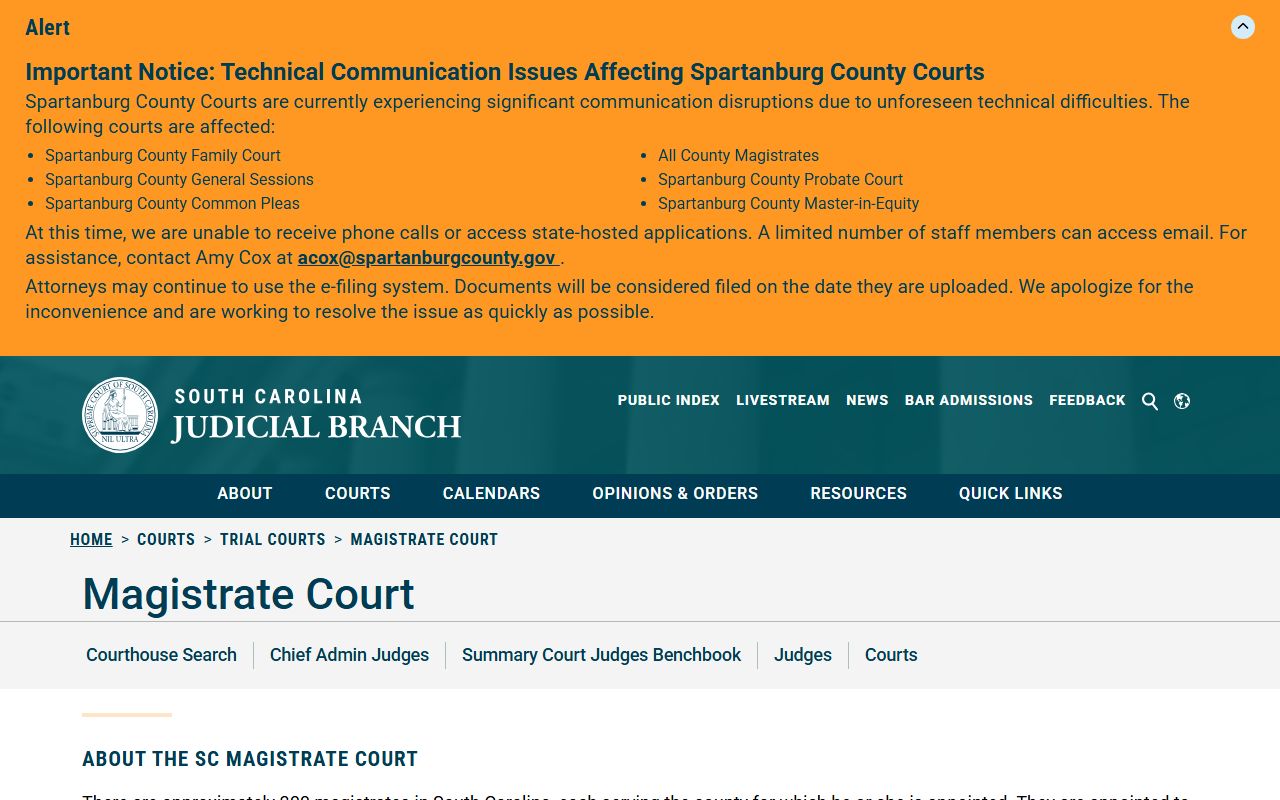 McCormick County court dockets Magistrate Court source