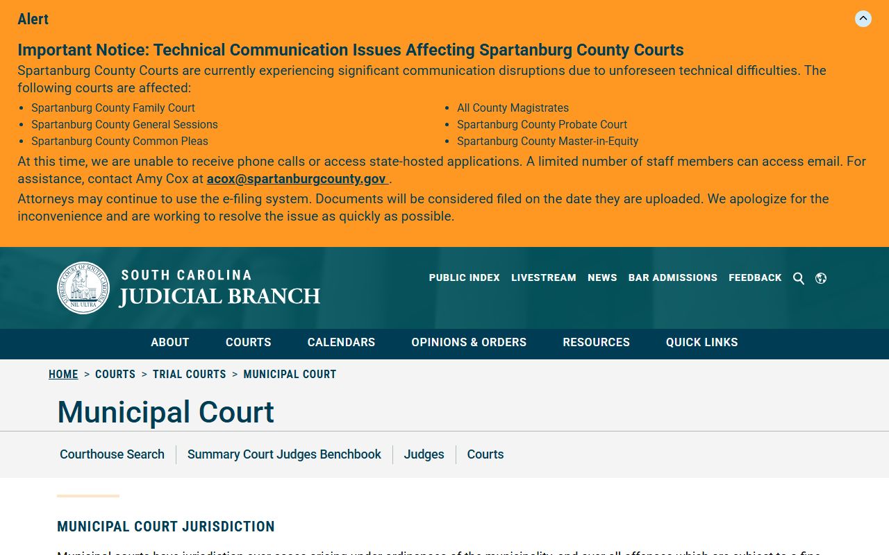 McCormick County court dockets Municipal Court source