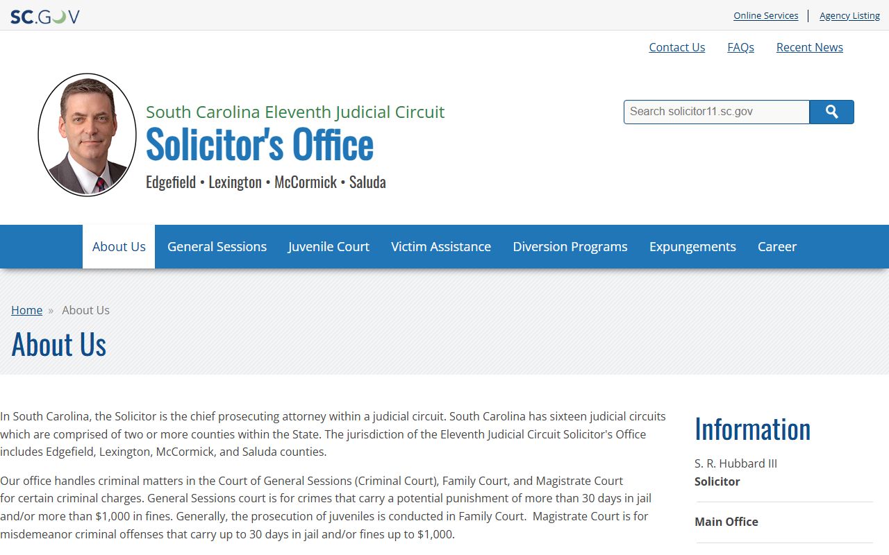 McCormick County criminal court records Solicitor jurisdiction source