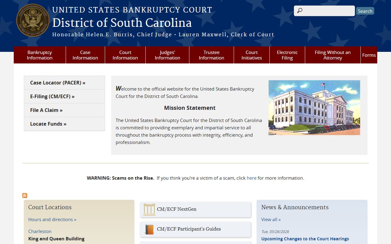 McCormick County Circuit Court distinction from bankruptcy court records