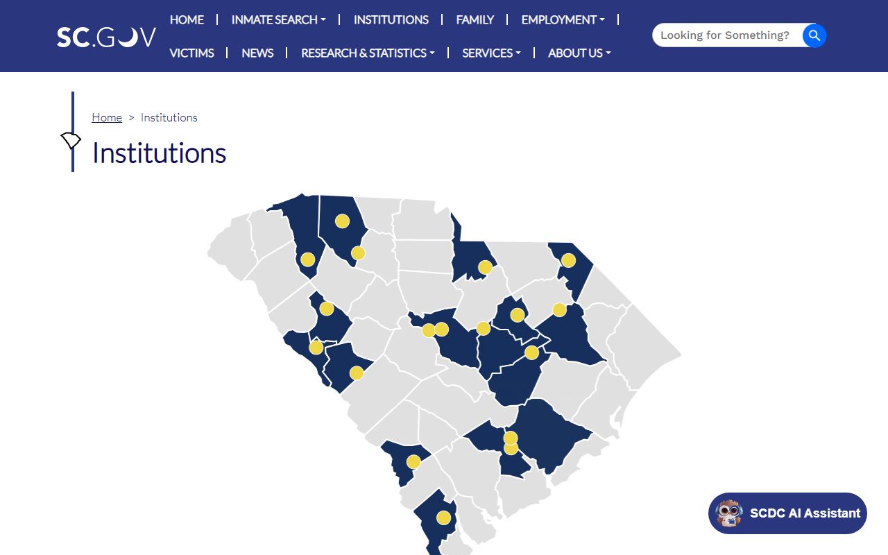 McCormick County inmate records SCDC institutions source