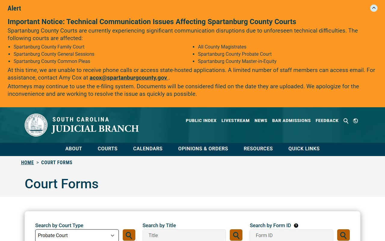 McCormick County probate records state probate forms library